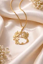 Collar En Acero Para Mujer Cadena Y Dije Floral Ave Colibrí - Miniatura 10