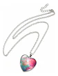 Collar Para Hombre Y Mujer Dije Corazon De Cristal Galaxia - Miniatura 2
