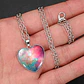 Collar Para Hombre Y Mujer Dije Corazon De Cristal Galaxia - Miniatura 6