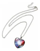 Collar Para Hombre Y Mujer Dije Corazon De Cristal Galaxia - Miniatura 8