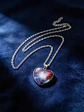 Collar Para Hombre Y Mujer Dije Corazon De Cristal Galaxia - Miniatura 12