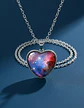Collar Para Hombre Y Mujer Dije Corazon De Cristal Galaxia - Miniatura 13