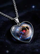 Collar Para Hombre Y Mujer Dije Corazon De Cristal Galaxia - Miniatura 19