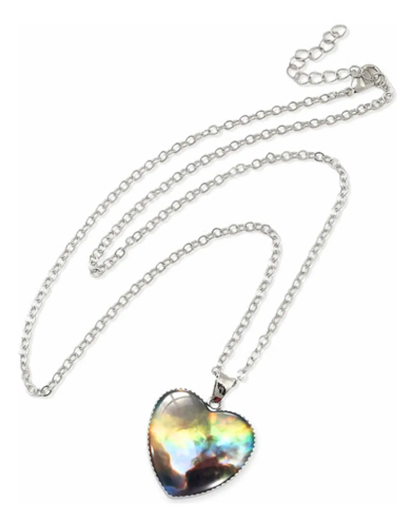 Collar Para Hombre Y Mujer Dije Corazon De Cristal Galaxia 26