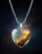 Collar Para Hombre Y Mujer Dije Corazon De Cristal Galaxia - Miniatura 39