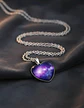 Collar Para Hombre Y Mujer Dije Corazon De Cristal Galaxia - Miniatura 46