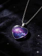 Collar Para Hombre Y Mujer Dije Corazon De Cristal Galaxia - Miniatura 48