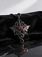 Collar Para Hombre Y Mujer Dije Dragón Tres Cabezas Gótico - Miniatura 2