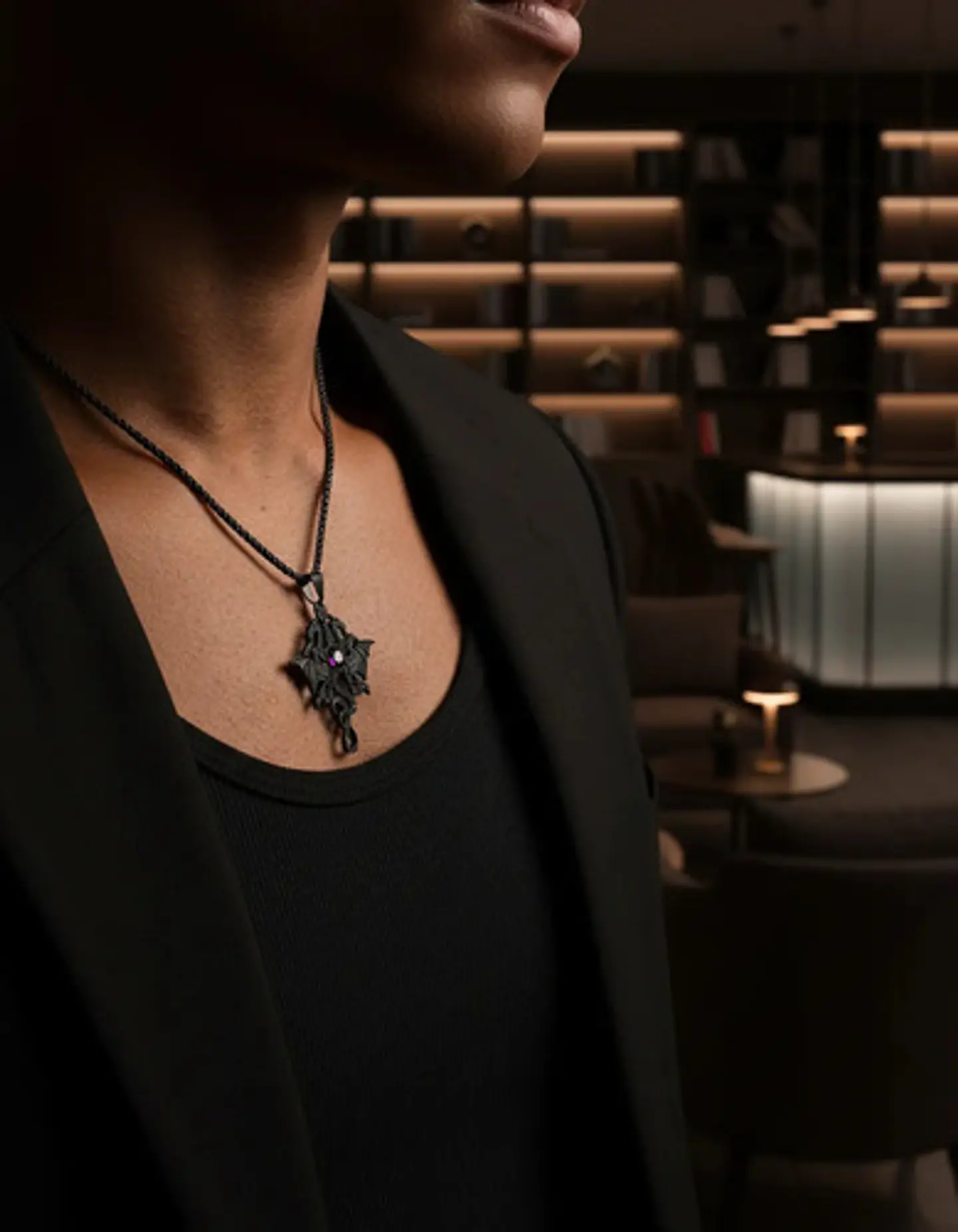 Collar Para Hombre Y Mujer Dije Dragón Tres Cabezas Gótico 4