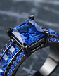 Anillo Vintage Moderno Negro Para Mujeres Con Piedra Lujo - Miniatura 13