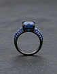 Anillo Vintage Moderno Negro Para Mujeres Con Piedra Lujo - Miniatura 14