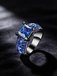 Anillo Vintage Moderno Negro Para Mujeres Con Piedra Lujo - Miniatura 15