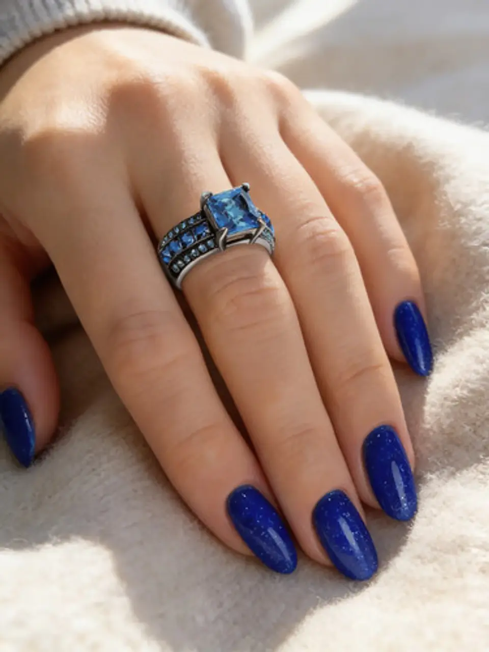 Anillo Vintage Moderno Negro Para Mujeres Con Piedra Lujo 17