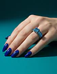 Anillo Vintage Moderno Negro Para Mujeres Con Piedra Lujo - Miniatura 23