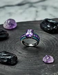 Anillo Vintage Moderno Negro Para Mujeres Con Piedra Lujo - Miniatura 26