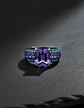 Anillo Vintage Moderno Negro Para Mujeres Con Piedra Lujo - Miniatura 28