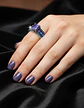 Anillo Vintage Moderno Negro Para Mujeres Con Piedra Lujo - Miniatura 32