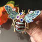 Broche De Alfiler Para Mujer Abeja Esmaltada Floral Vintage - Miniatura 5