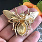 Broche De Alfiler Para Mujer Abeja Esmaltada Floral Vintage - Miniatura 8