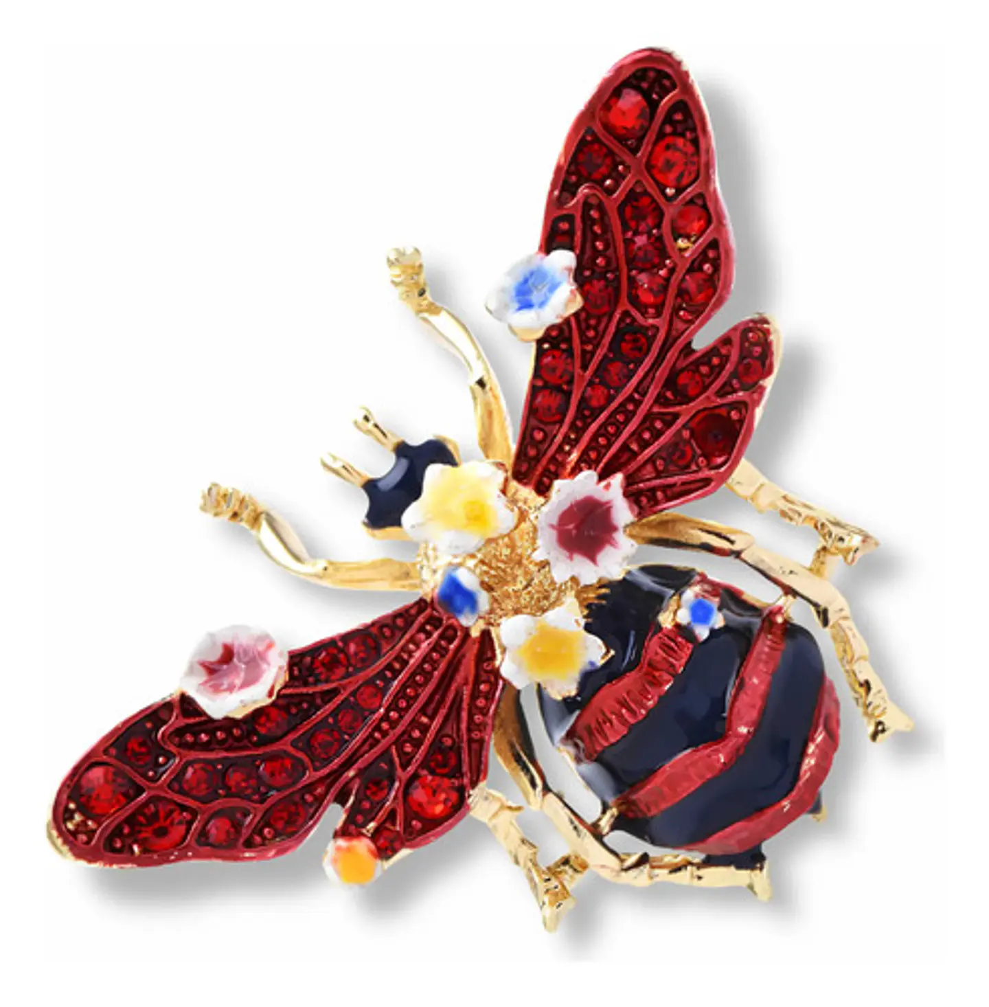 Broche De Alfiler Para Mujer Abeja Esmaltada Floral Vintage 9