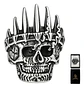 Anillo Para Hombres De Acero Forma De Rey Calavera Cráneo - Miniatura 1