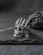 Anillo Para Hombres De Acero Forma De Rey Calavera Cráneo - Miniatura 5