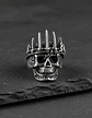 Anillo Para Hombres De Acero Forma De Rey Calavera Cráneo - Miniatura 6