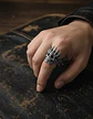 Anillo Para Hombres De Acero Forma De Rey Calavera Cráneo - Miniatura 10