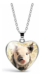 Collar Para Mujer Niña Dije Cabujón Corazón Cerdito Kawaii - Miniatura 10