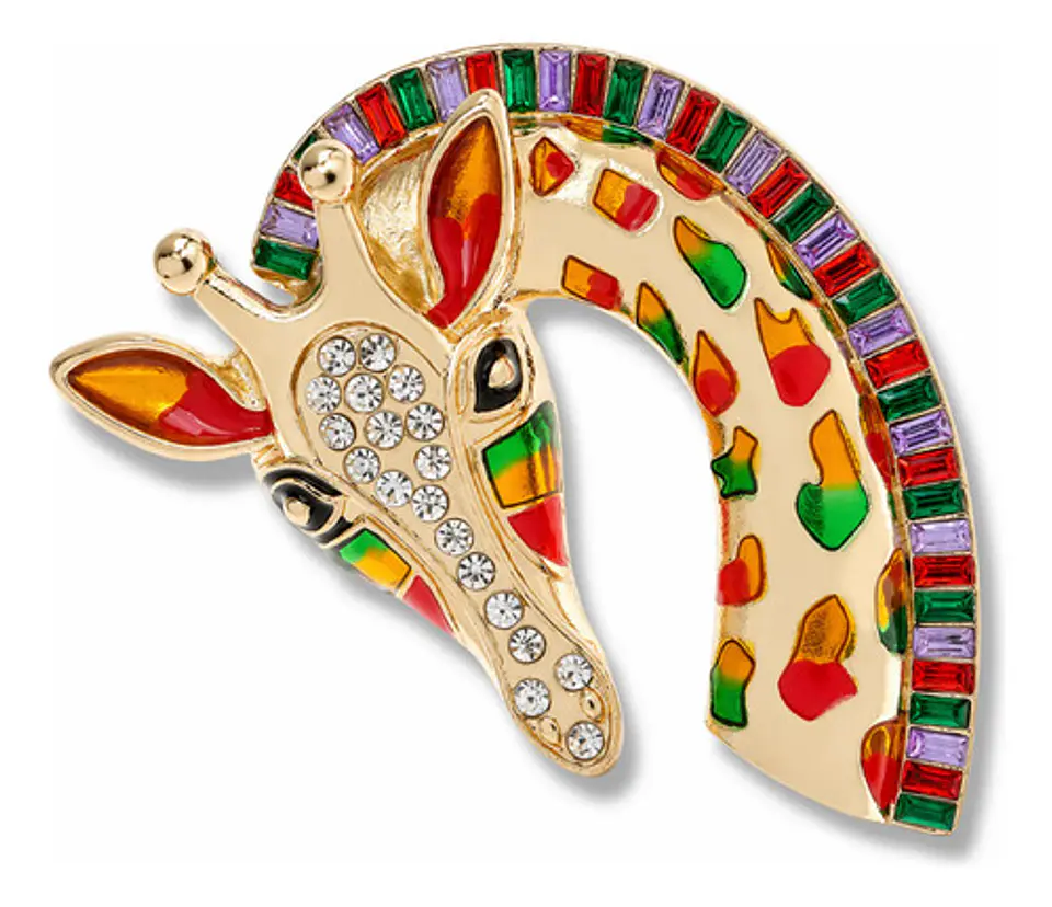 Broche De Alfiler Para Hombres Y Mujeres Jirafa Multicolor 1