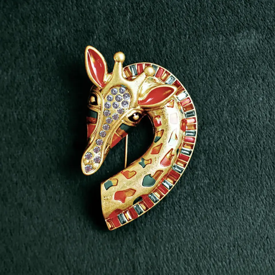 Broche De Alfiler Para Hombres Y Mujeres Jirafa Multicolor 4