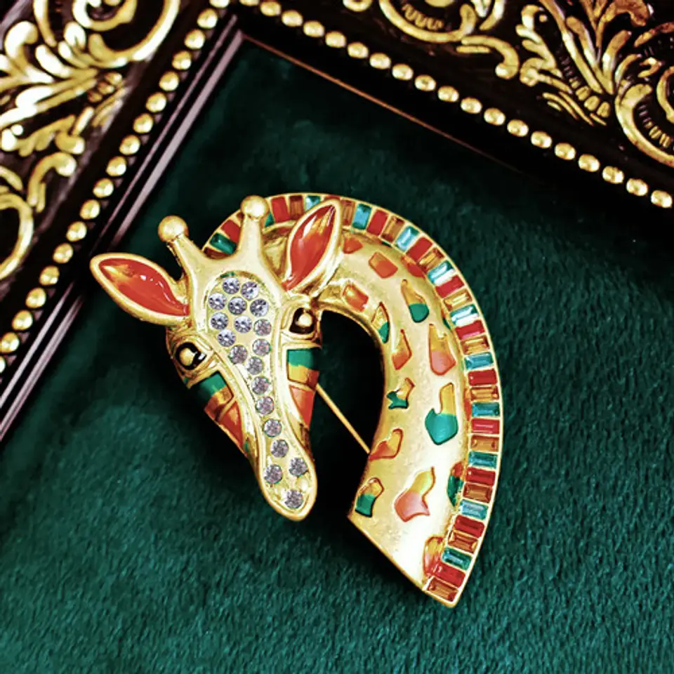 Broche De Alfiler Para Hombres Y Mujeres Jirafa Multicolor 5
