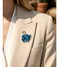 Broche De Alfiler Elegante Para Mujeres Cisne Azul Cristal - Miniatura 5