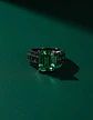 Anillo Vintage Moderno Negro Para Mujeres Con Piedra Cz Lujo - Miniatura 4