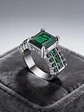 Anillo Vintage Moderno Negro Para Mujeres Con Piedra Cz Lujo - Miniatura 12