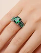 Anillo Vintage Moderno Negro Para Mujeres Con Piedra Cz Lujo - Miniatura 15
