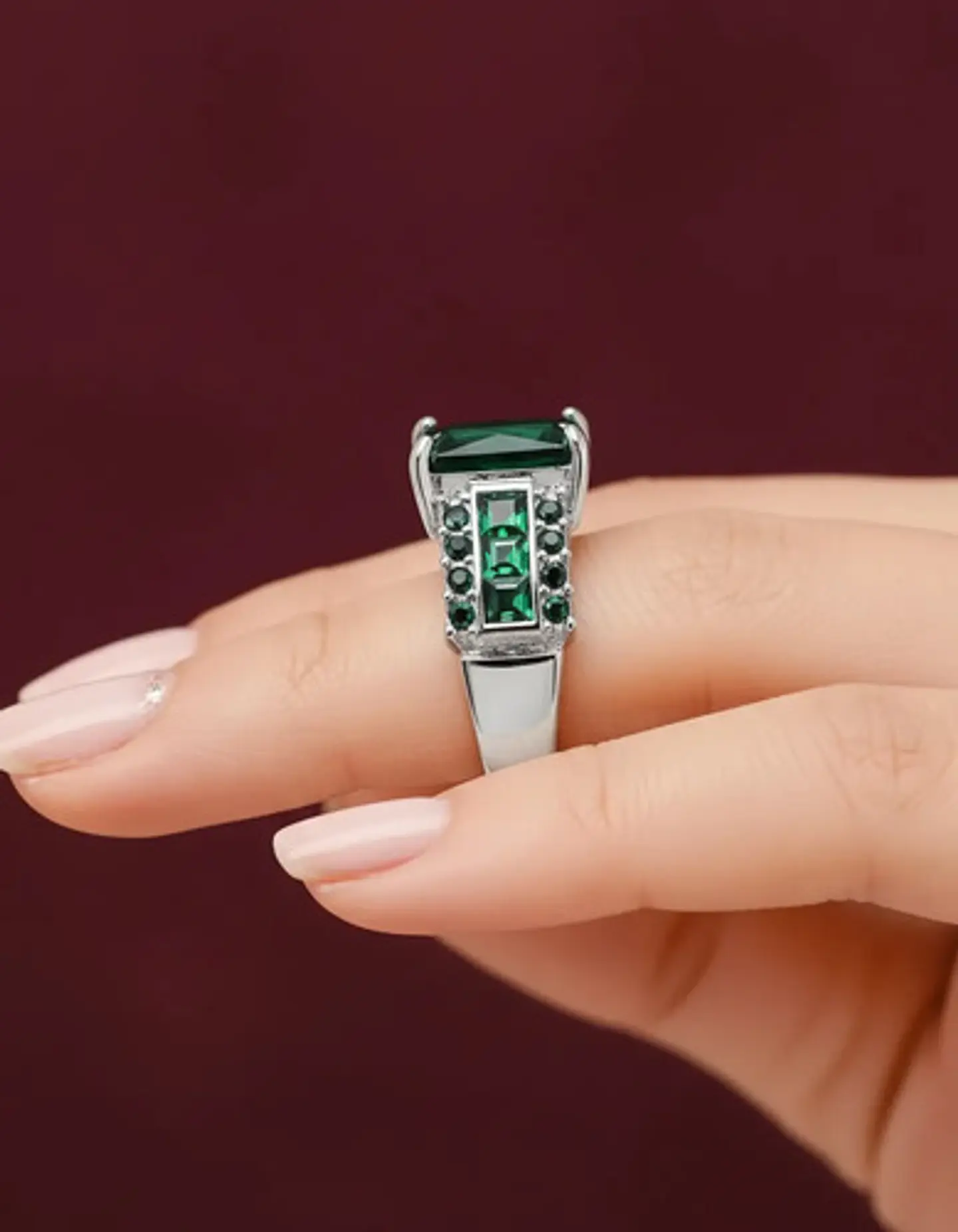 Anillo Vintage Moderno Negro Para Mujeres Con Piedra Cz Lujo 16