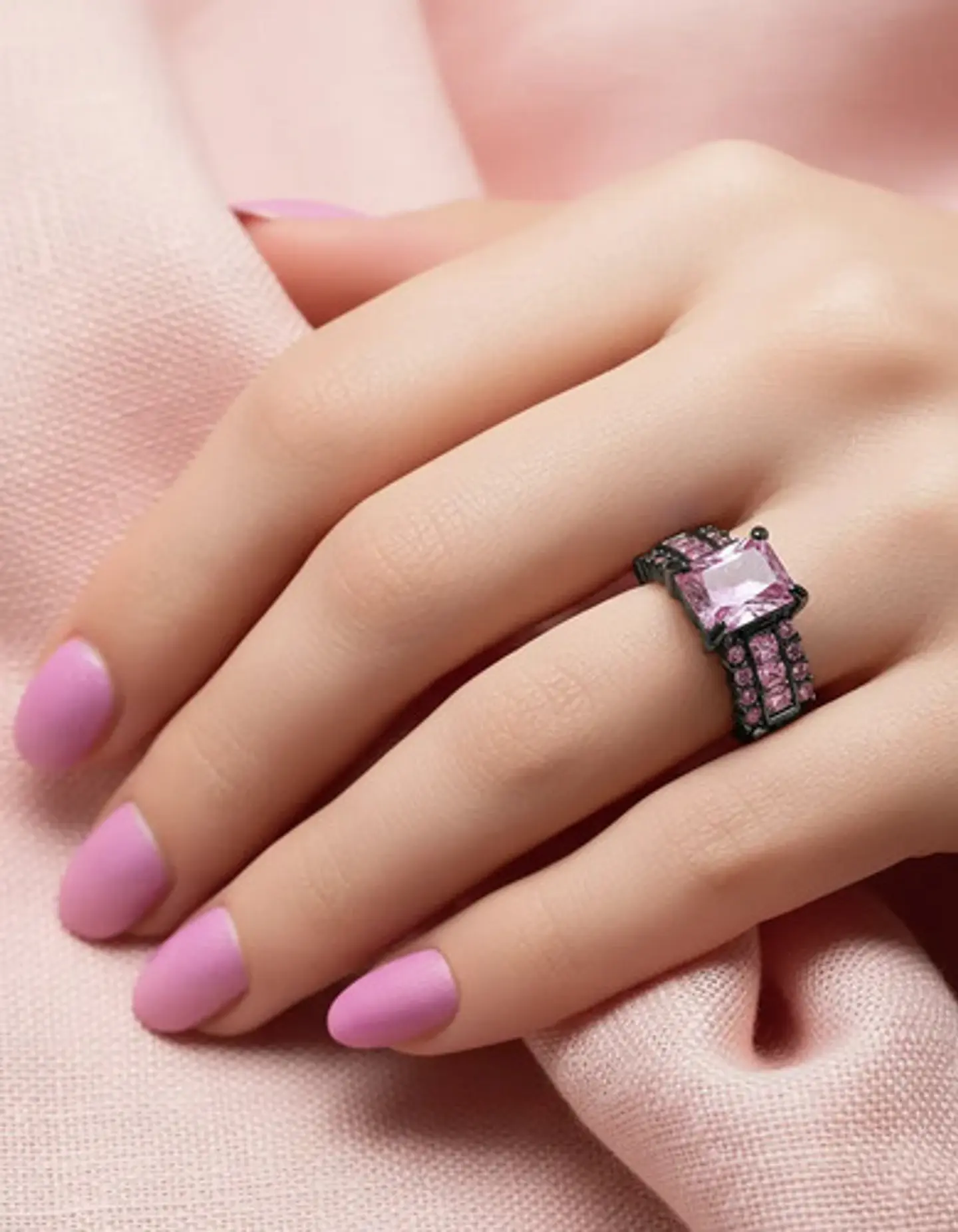 Anillo Vintage Moderno Negro Para Mujeres Con Piedra Cz Lujo 20