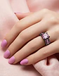 Anillo Vintage Moderno Negro Para Mujeres Con Piedra Cz Lujo - Miniatura 20