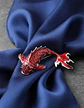 Broche De Alfiler Para Hombre Y Mujer Pez Koi Rojo Esmaltado - Miniatura 5