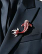 Broche De Alfiler Para Hombre Y Mujer Pez Koi Rojo Esmaltado - Miniatura 6