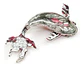 Broche De Alfiler Para Hombre Y Mujer Pez Koi Rojo Esmaltado - Miniatura 9