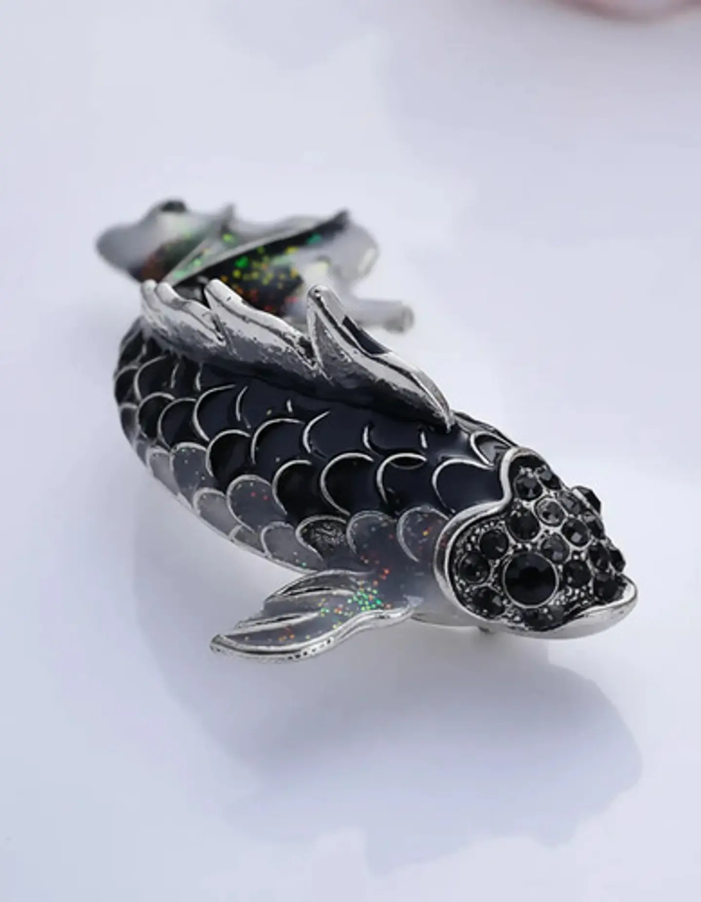 Broche De Alfiler Para Hombre Y Mujer Pez Koi Rojo Esmaltado 12