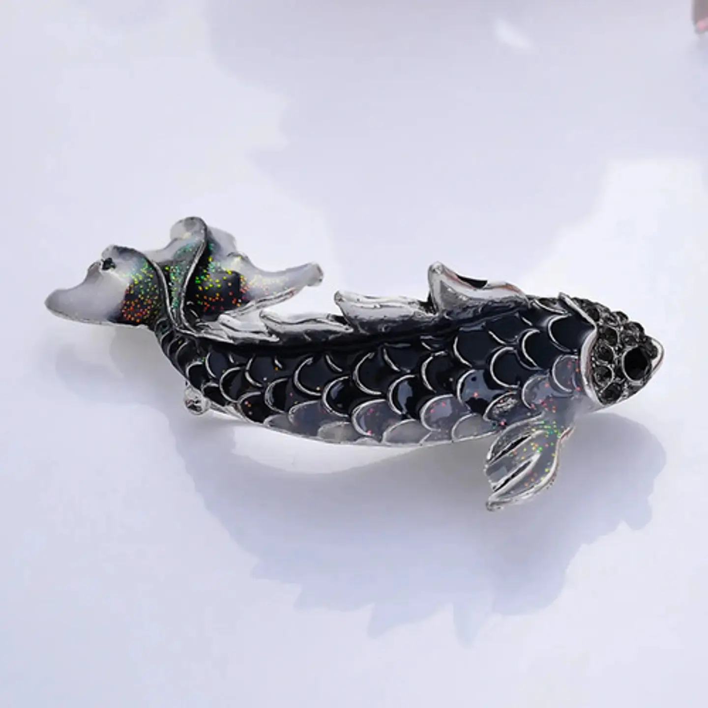 Broche De Alfiler Para Hombre Y Mujer Pez Koi Rojo Esmaltado 14