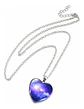 Collar Para Hombres Y Mujeres Dije Corazón Nebulosa Galaxia - Miniatura 2