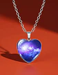 Collar Para Hombres Y Mujeres Dije Corazón Nebulosa Galaxia - Miniatura 7