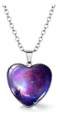 Collar Para Hombres Y Mujeres Dije Corazón Nebulosa Galaxia - Miniatura 14