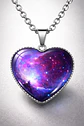 Collar Para Hombres Y Mujeres Dije Corazón Nebulosa Galaxia - Miniatura 17