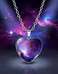 Collar Para Hombres Y Mujeres Dije Corazón Nebulosa Galaxia - Miniatura 18