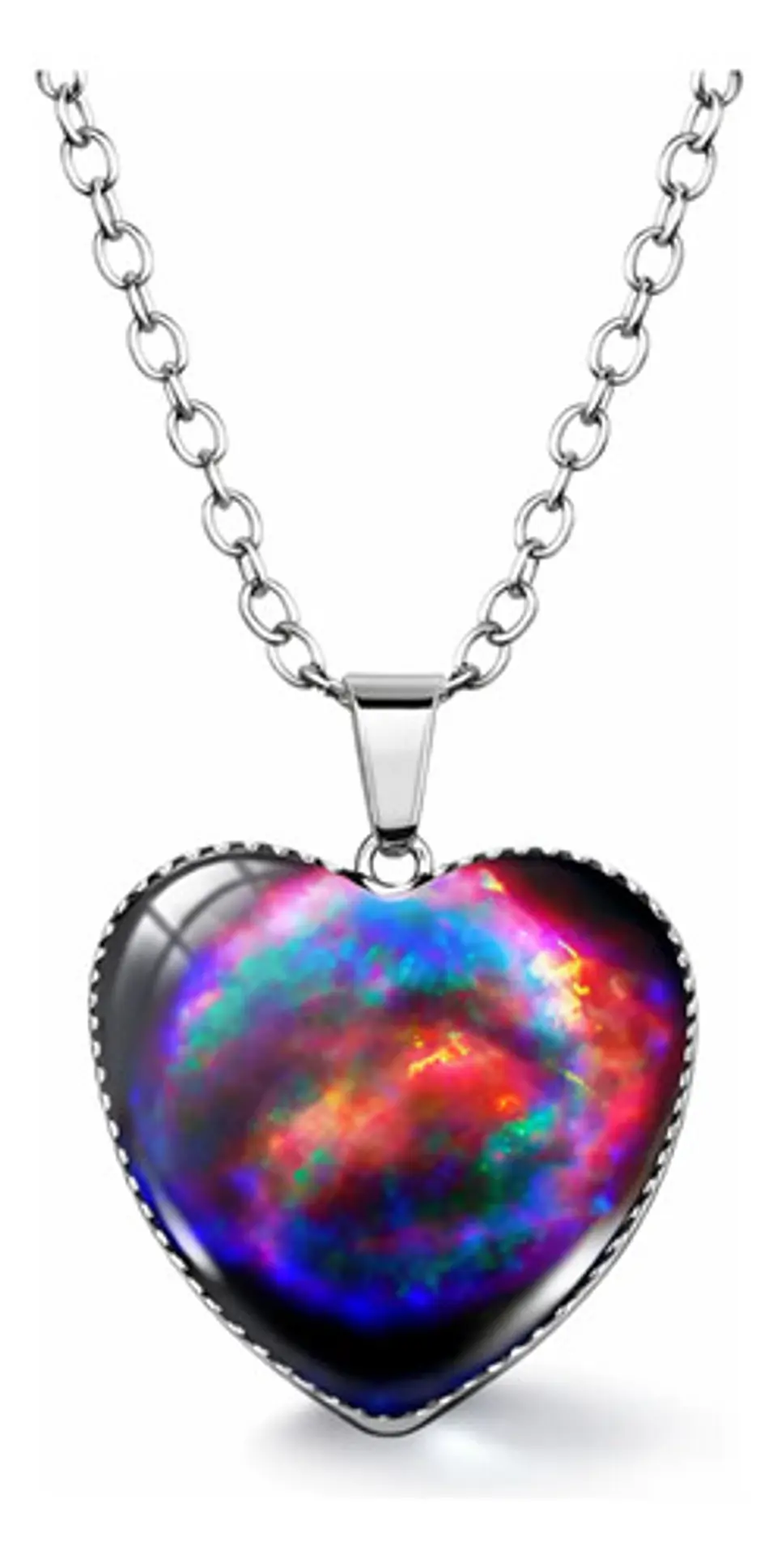 Collar Para Hombres Y Mujeres Dije Corazón Nebulosa Galaxia 21